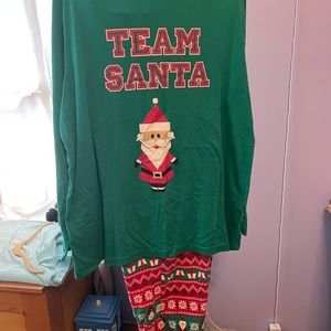 Dad’s Christmas pajamas, Team Santa